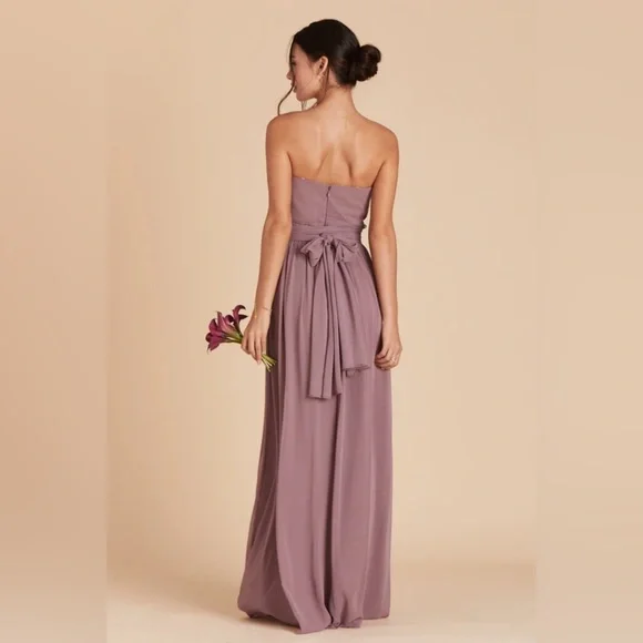SOLD Birdy Grey Grace Convertible Dress Chiffon Dark Mauve Formal Bridesmaid - Picture 7 of 12